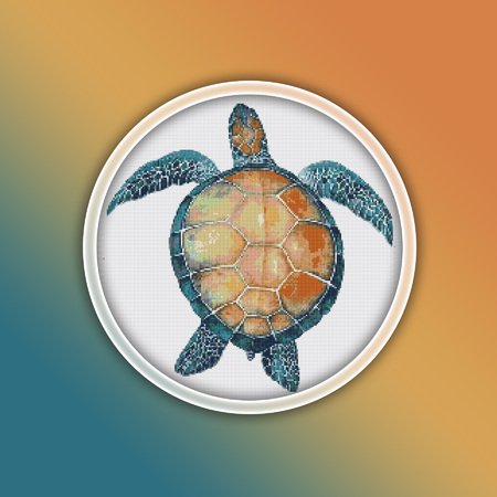 Sea Turtle 2 Cross Stitch Pattern PDF