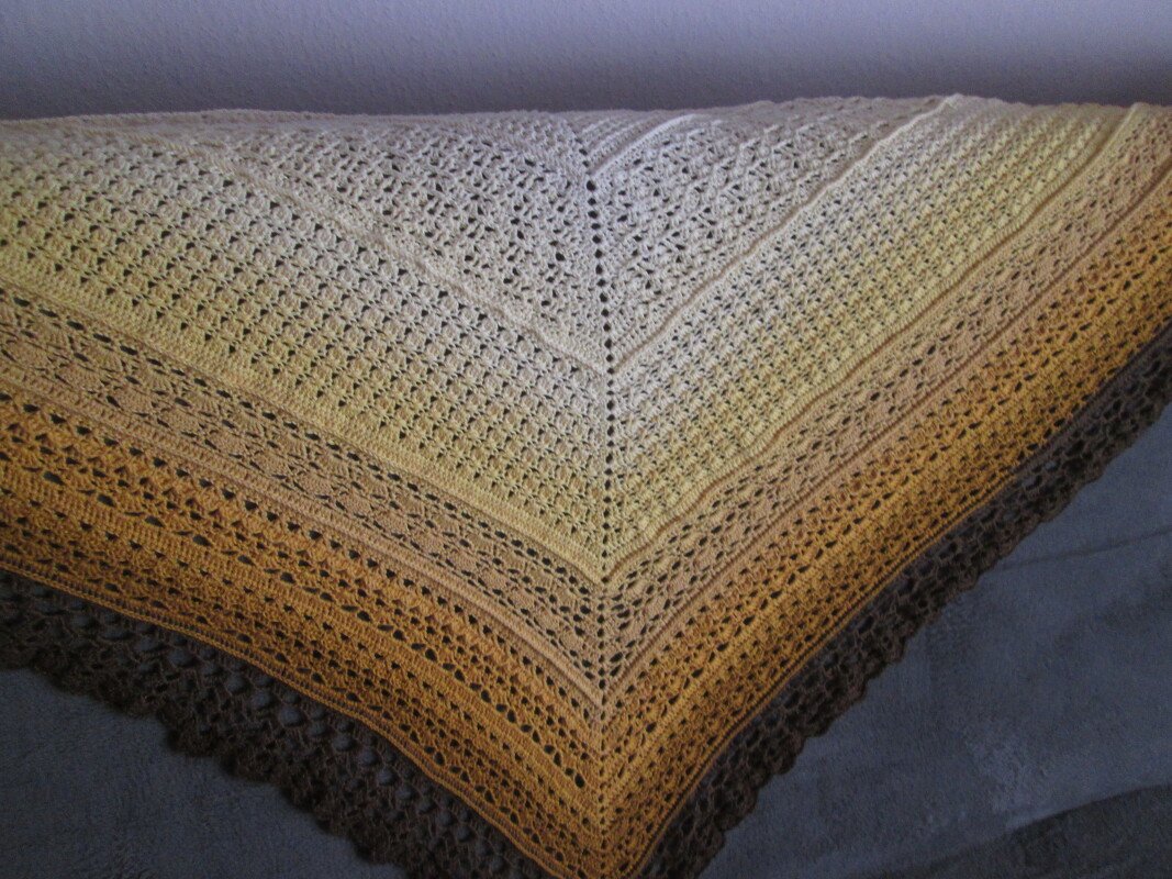 Anleitung traumhaftes Dreickstuch "MIMOSA"