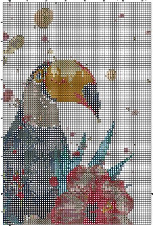 Toucan 1 Cross Stitch Pattern PDF