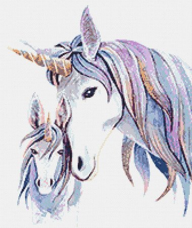 Unicorns 2 Cross Stitch Pattern PDF