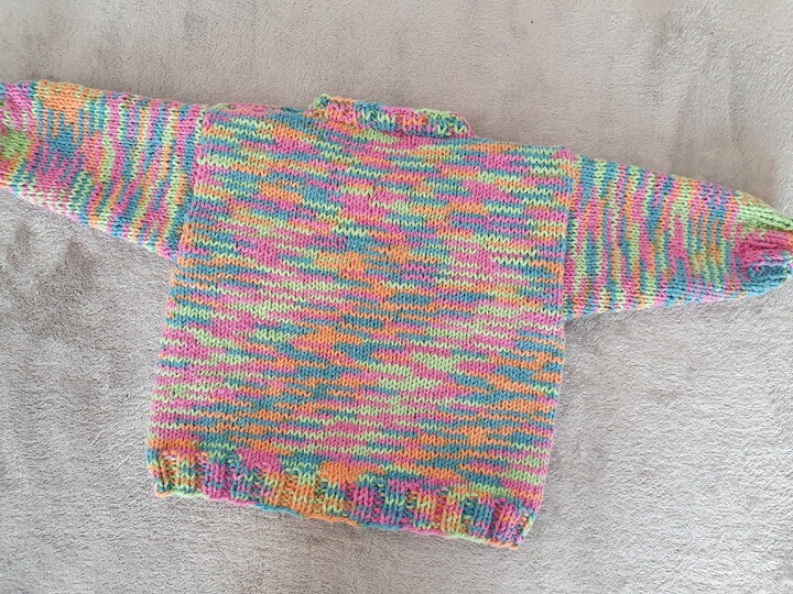 Strickanleitung Baby Pulli ohne Seitennaht Größe 62/68!