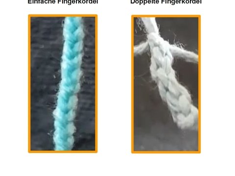 Videoanleitung Einfache und doppelte Fingerkordel