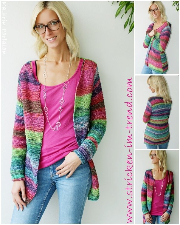 Strickanleitung für Damenweste | Strickjacke TROPICAL #5 - Bild 2