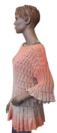 Strickanleitung Pullover Fabiola mit Rüsche alle Größen