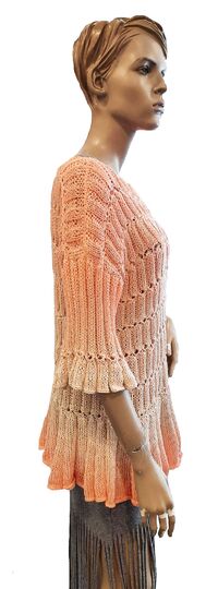 Strickanleitung Pullover Fabiola mit Rüsche alle Größen