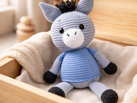 Häkelanleitung Esel, Amigurumi Esel häkeln, Esel häkeln, Kuscheltier Esel