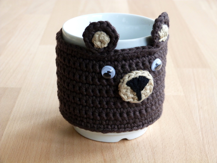 Crochet pattern mug cozy animal