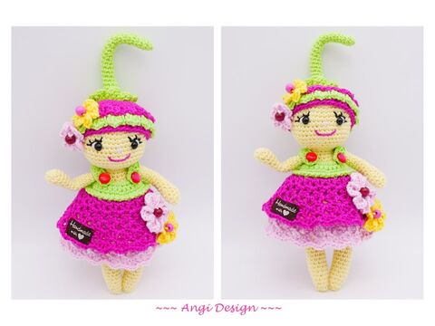 Häkelanleitung Kirschblüten Püppchen