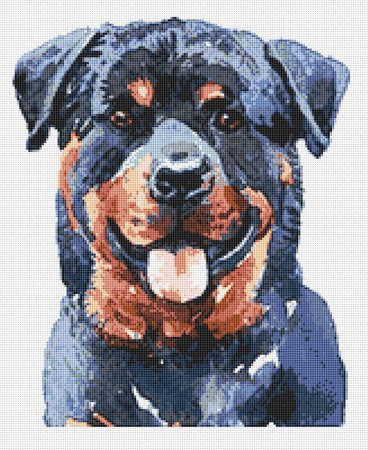 Rottweiler 3 Cross Stitch Pattern PDF