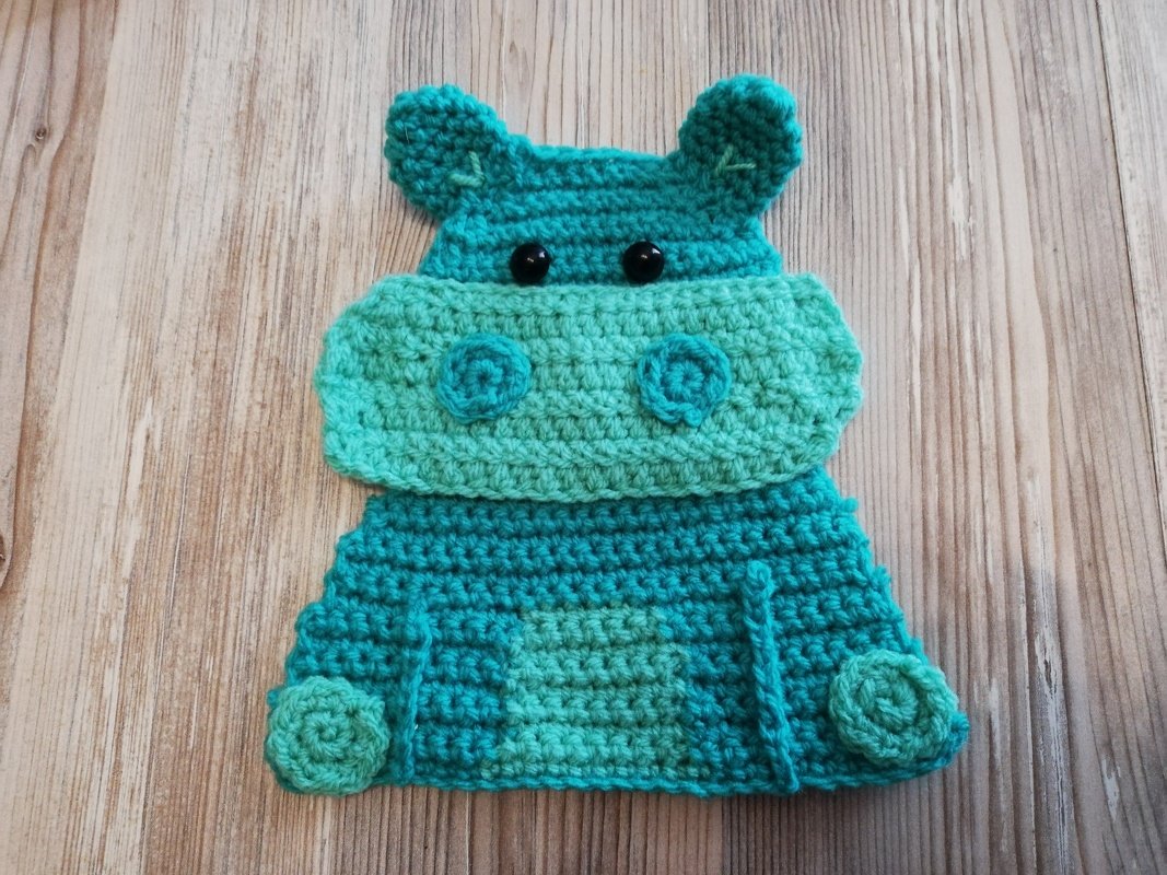 Häkelanleitung Topflappen Nilpferd - Abenteuer für die Küche - Bild 2