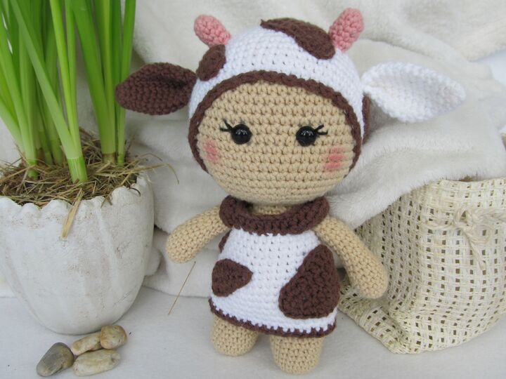 Kuh Laura aus der Little Friends Kollektion - PDF Anleitung