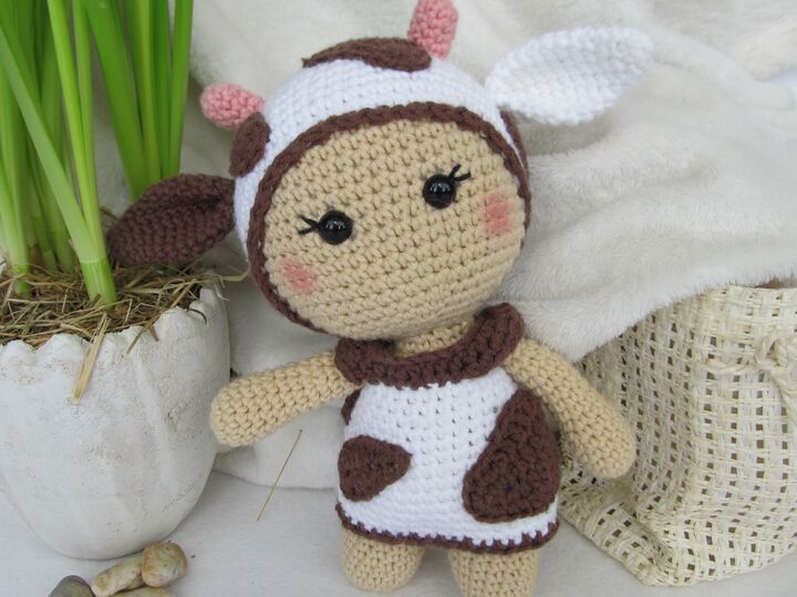 Kuh Laura aus der Little Friends Kollektion - PDF Anleitung