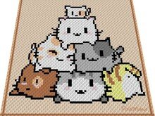 Häkelmuster * KÄTZCHEN * Grafik für C2C Decke