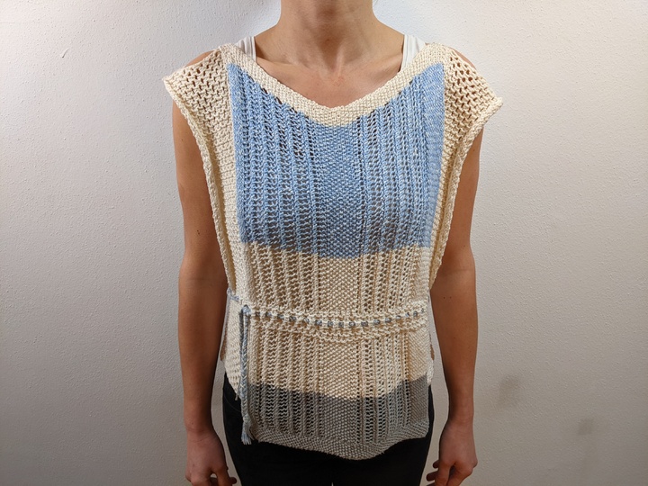 Strickanleitung Tunika mit Gürtel
