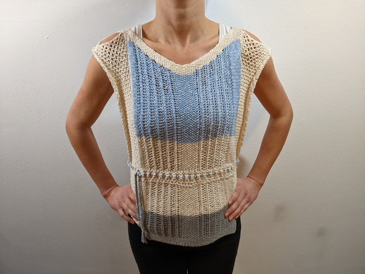 Strickanleitung Tunika mit Gürtel