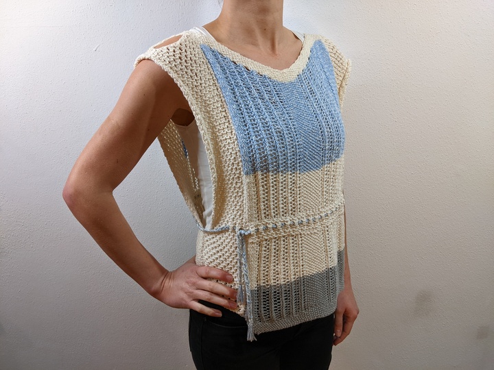 Strickanleitung Tunika mit Gürtel