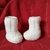 Strickanleitung weiße Babyschuhe, Sohlenlänge 10 cm