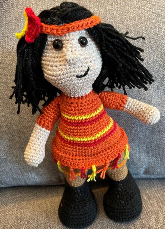 Häkelanleitung Indianer mit Stirnband