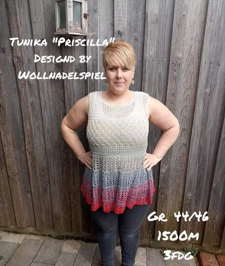 Priscilla - Shirt, Tunika, Kleid häkeln in allen Damengrößen- RVO