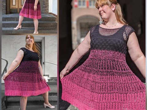 Priscilla - Shirt, Tunika, Kleid häkeln in allen Damengrößen- RVO