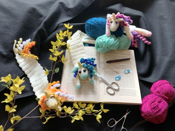 bookmark unicorn - crochet pattern