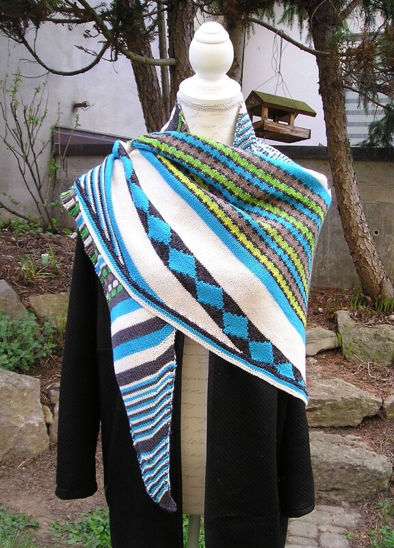 Strickanleitung Dreieckstuch "Santorin"