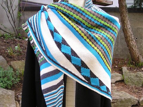 Strickanleitung Dreieckstuch "Santorin"