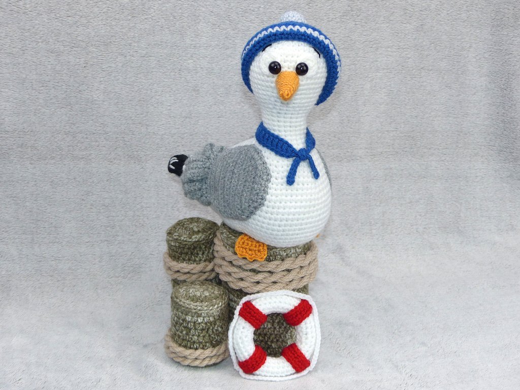 Häkelanleitung Tetje die Möwe