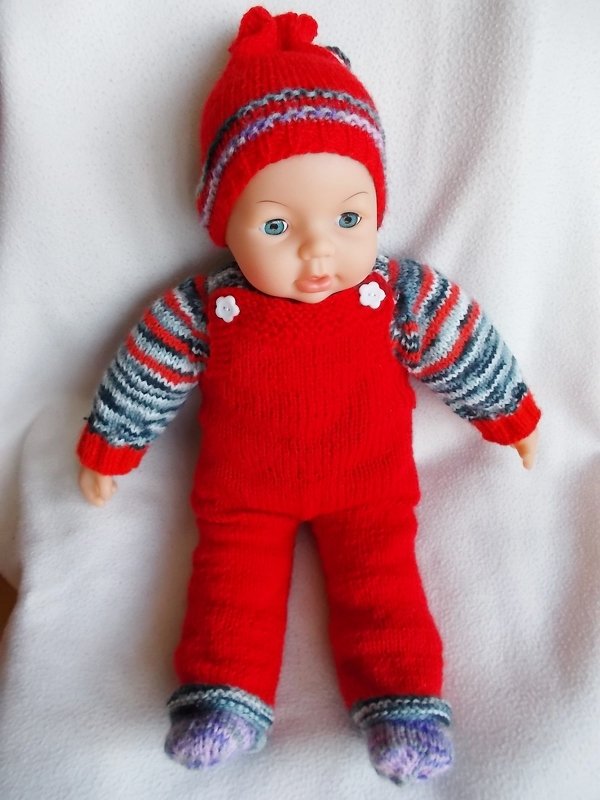 Latzhose für Puppen 43-50 cm - Strickanleitung - Bild 2