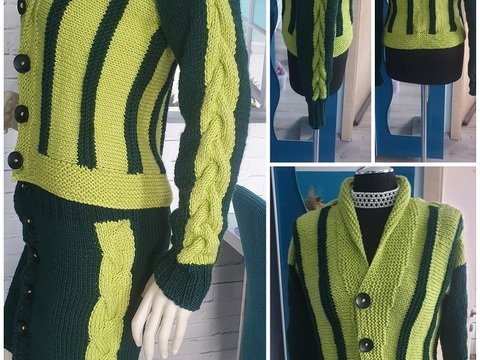 Anleitung Jacke mit Zopfmuster