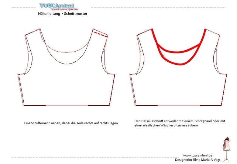 Tunika Josette Gr. 34-54 Schnittmuster