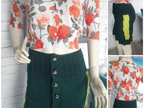 Anleitung Rock mit Zopfmuster