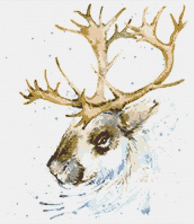 Reindeer 2 Cross Stitch Pattern PDF
