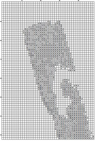 Watercolor V Alphabet Monogram Cross Stitch Pattern PDF