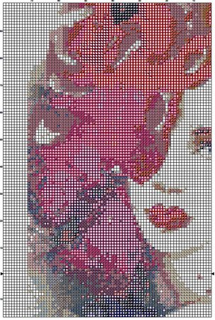 Watercolor Woman 3 Cross Stitch Pattern PDF