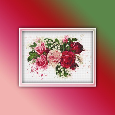 Vintage Roses Cross Stitch Pattern PDF