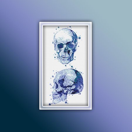 Skulls 2 Cross Stitch Pattern PDF