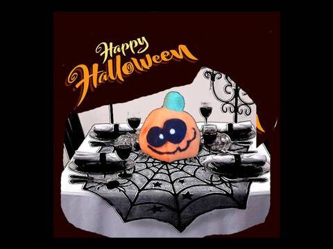 Halloween Dekoration Kürbis mit einem Lächeln