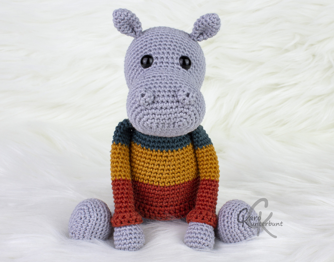 Nilpferd Max - Häkelanleitung von CaroKunterbunt