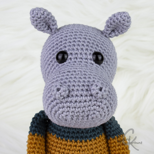 Nilpferd Max - Häkelanleitung von CaroKunterbunt