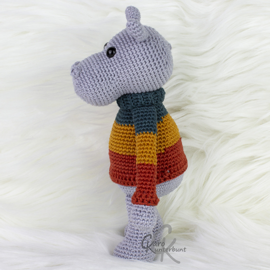 Nilpferd Max - Häkelanleitung von CaroKunterbunt