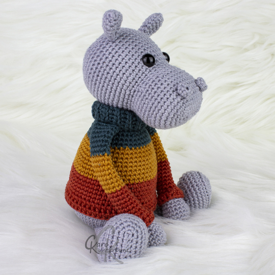 Nilpferd Max - Häkelanleitung von CaroKunterbunt