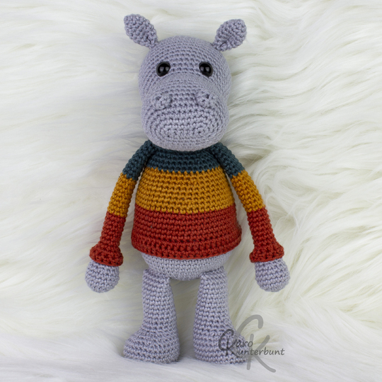 Nilpferd Max - Häkelanleitung von CaroKunterbunt