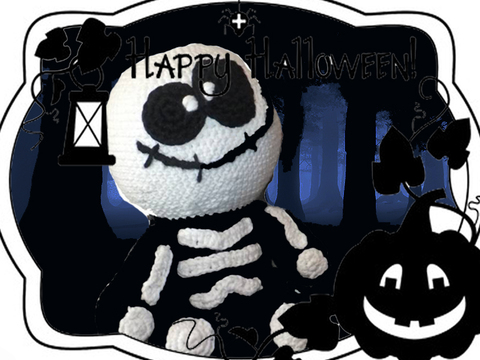 freundliches Skelett Halloween Amigurumi