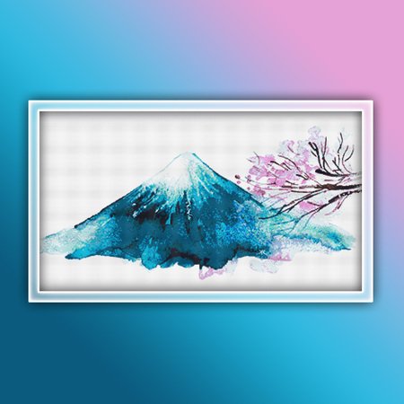 Japan 8 Cross Stitch Pattern PDF | Mount Fiji