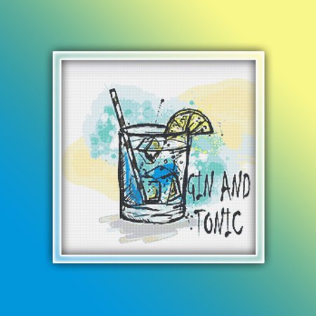 Gin and Tonic 1 Cross Stitch Pattern PDF