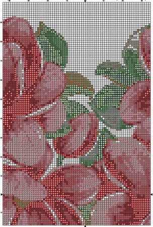 Flowers Heart 7 Cross Stitch Pattern PDF