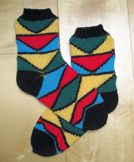 Strickanleitung Socken "Karneval Venedig" Größe 38/39 und 40/41