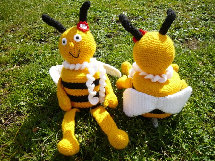 Häkelanleitung Klorollenhut Biene