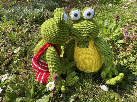 Häkelanleitung - Fabian und Fabienne Frosch